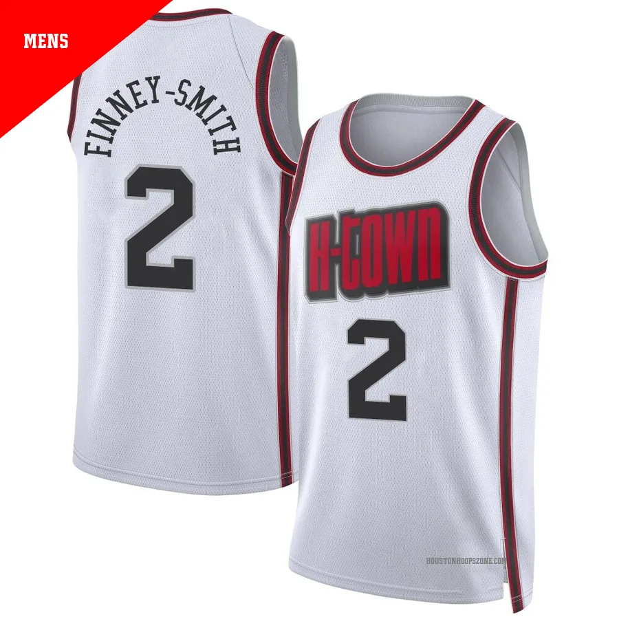 Men's Houston Rockets Dorian Finney-Smith ＃2 2024/25 Swingman White City Edition Jersey