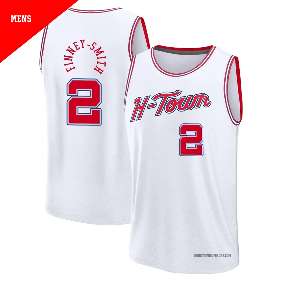 Men's Houston Rockets Dorian Finney-Smith ＃2 2025/26 Fast Break White City Edition Jersey
