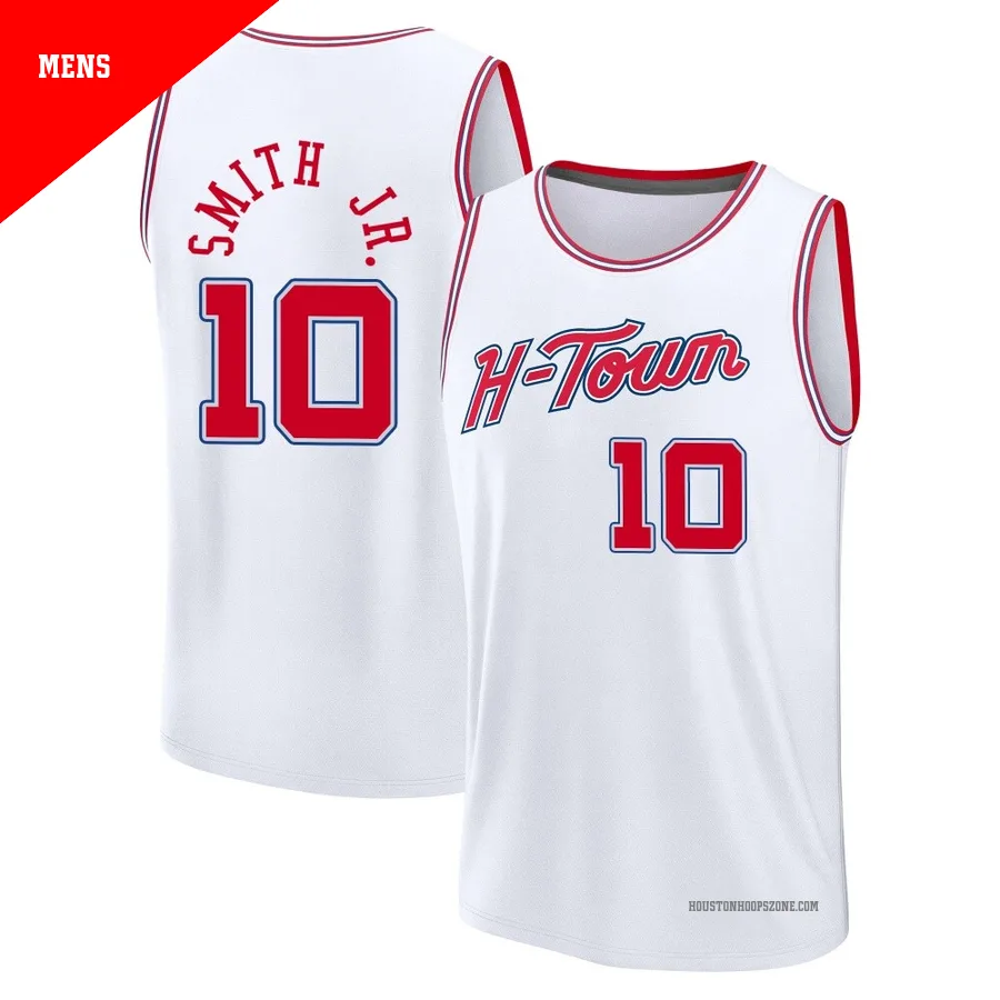 Men's Houston Rockets Jabari Smith Jr. ＃10 2025/26 Fast Break White City Edition Jersey