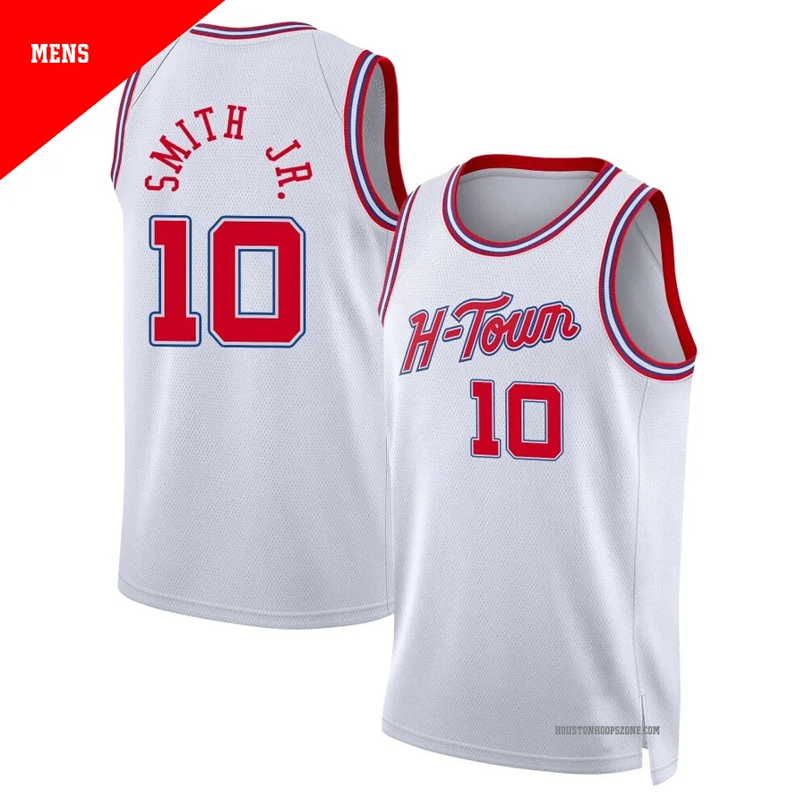Men's Houston Rockets Jabari Smith Jr. ＃10 2025/26 Swingman White City Edition Jersey