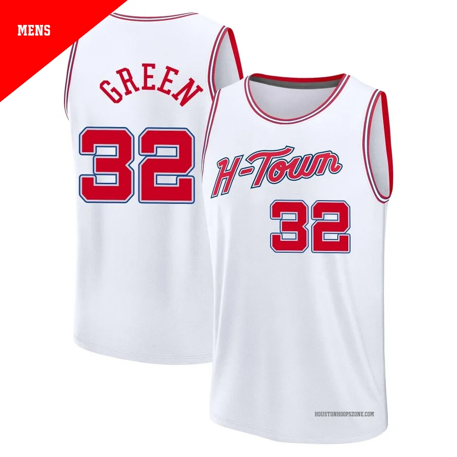 Men's Houston Rockets Jeff Green ＃32 2025/26 Fast Break White City Edition Jersey