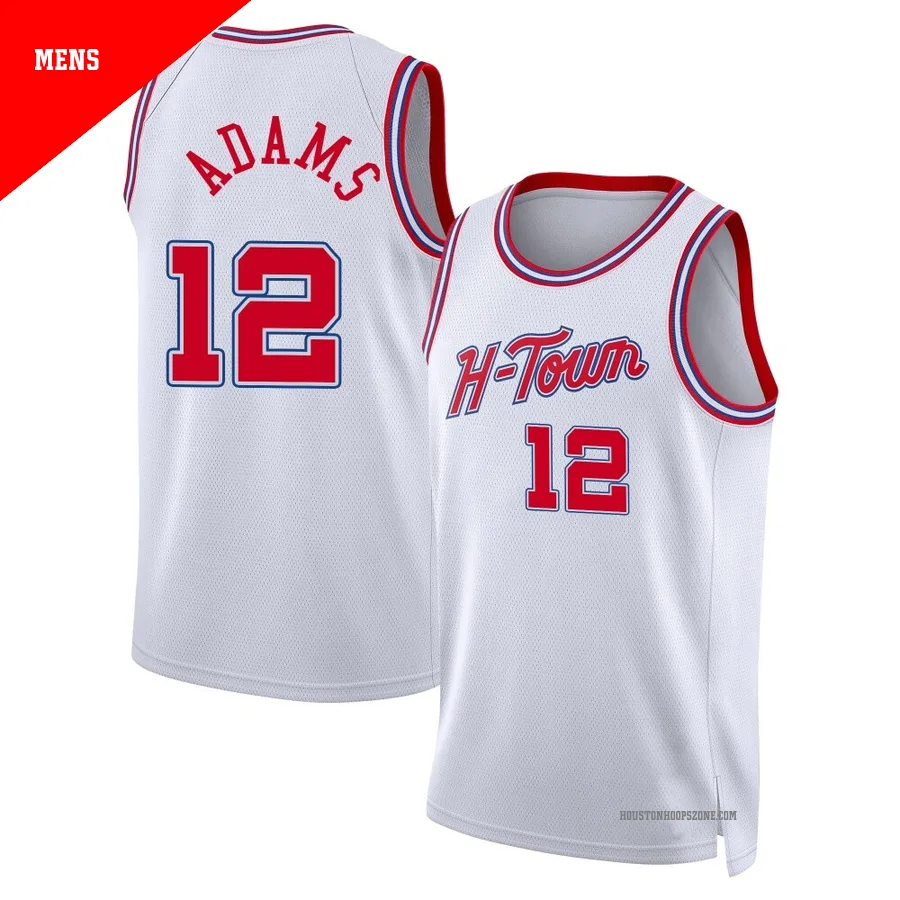 Men's Houston Rockets Steven Adams ＃12 2025/26 Swingman White City Edition Jersey
