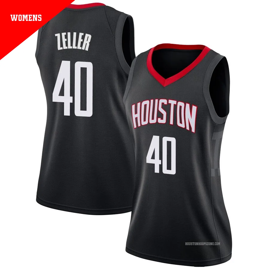 Women's Houston Rockets Cody Zeller ＃40 Black Swingman Jersey - Statement Edition