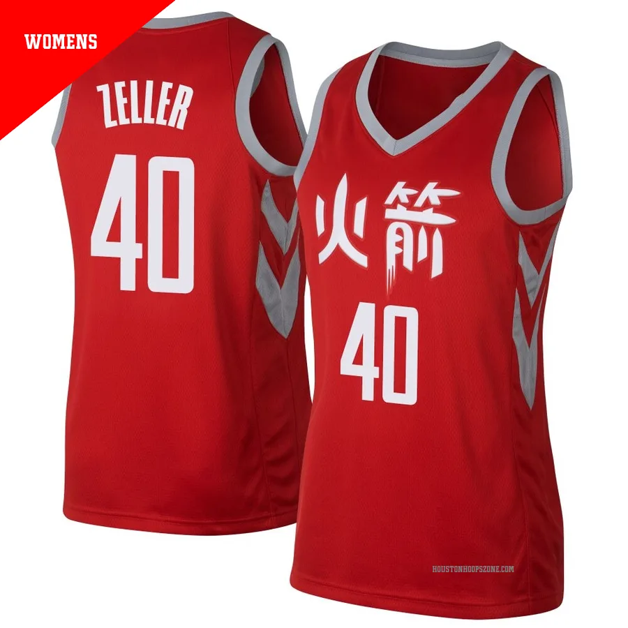 Women's Houston Rockets Cody Zeller ＃40 Red Swingman Jersey - City Edition