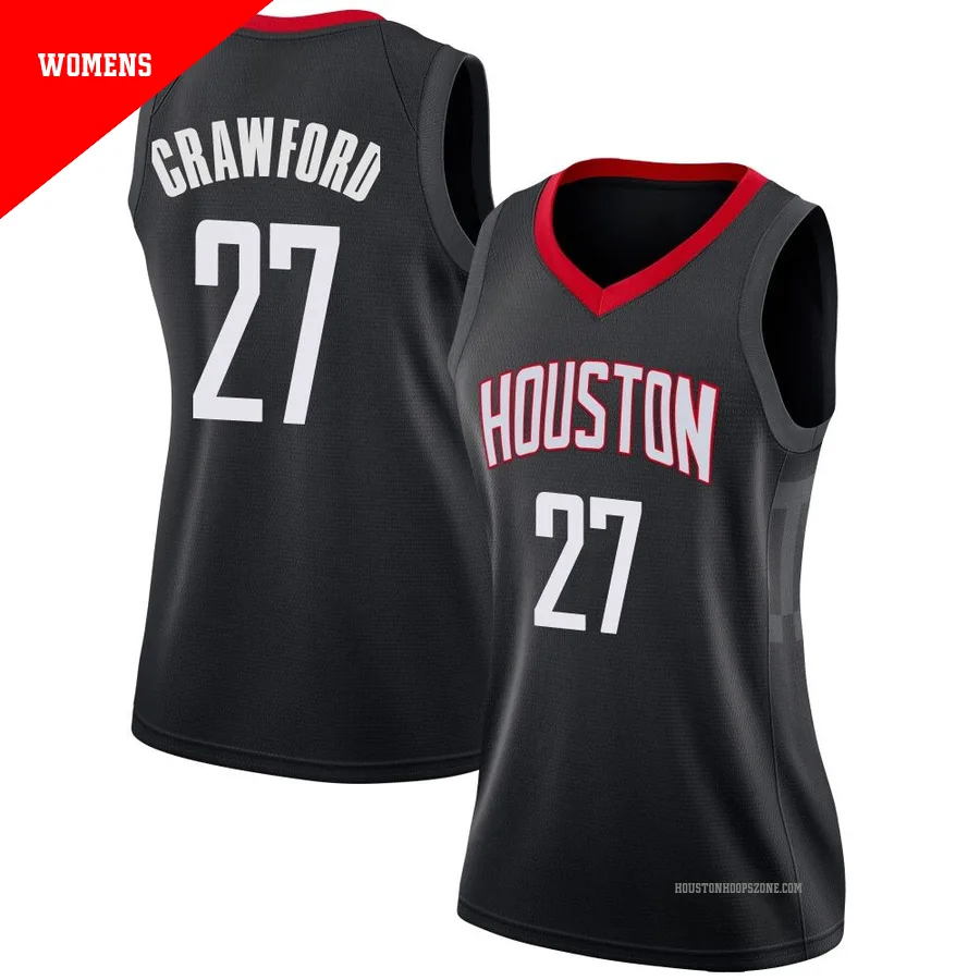 Women's Houston Rockets Isaiah Crawford ＃27 Black Swingman Jersey - Statement Edition