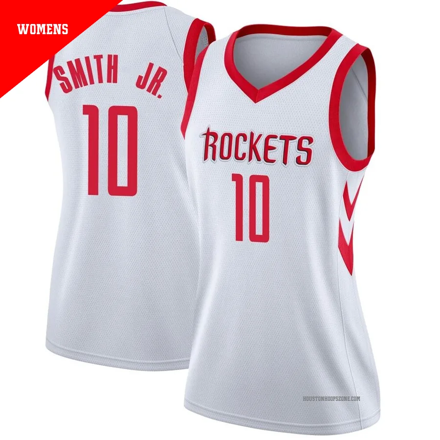 Women's Houston Rockets Jabari Smith Jr. ＃10 White Swingman Jersey - Association Edition