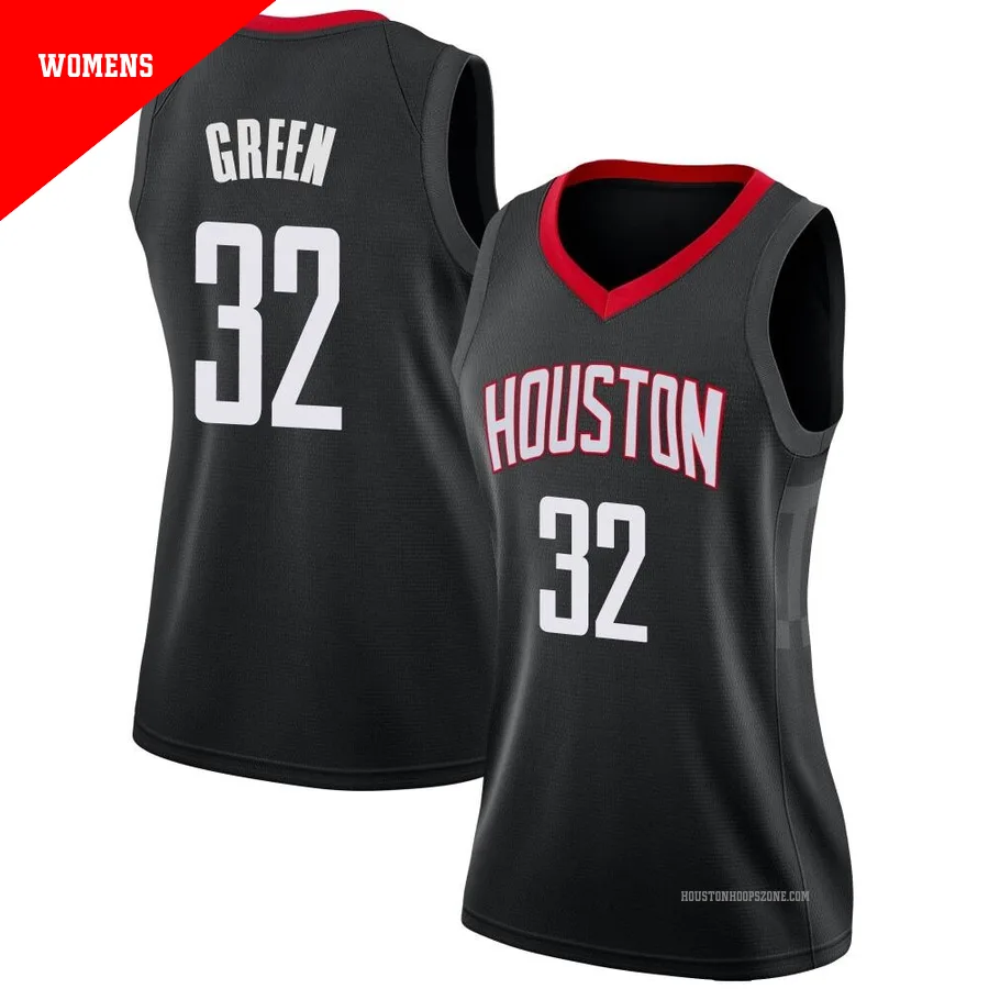 Women's Houston Rockets Jeff Green ＃32 Black Swingman Jersey - Statement Edition