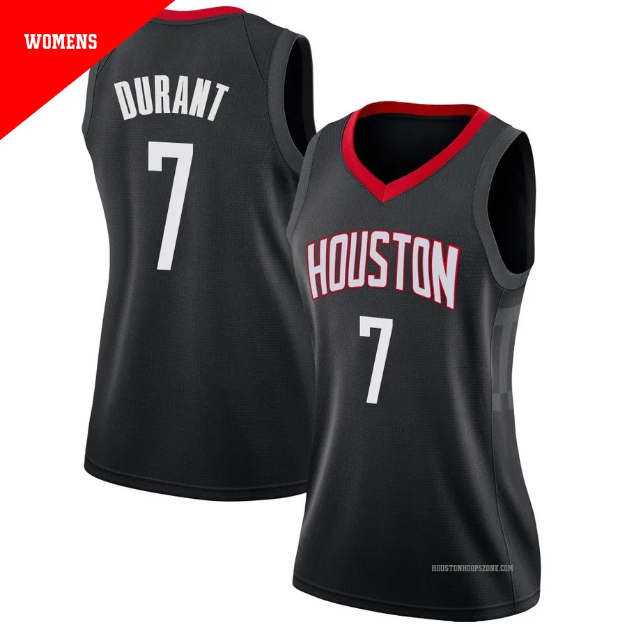 Women's Houston Rockets Kevin Durant ＃7 Black Swingman Jersey - Statement Edition