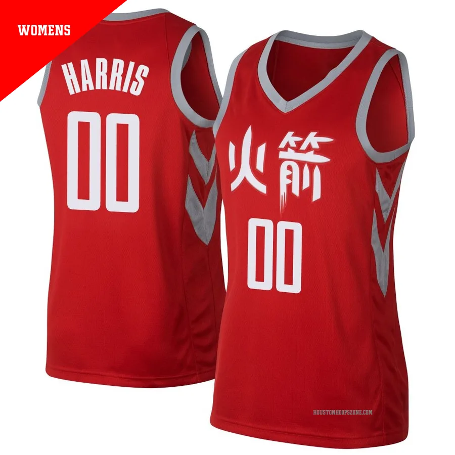 Women's Houston Rockets Kevon Harris ＃00 Red Swingman Jersey - City Edition