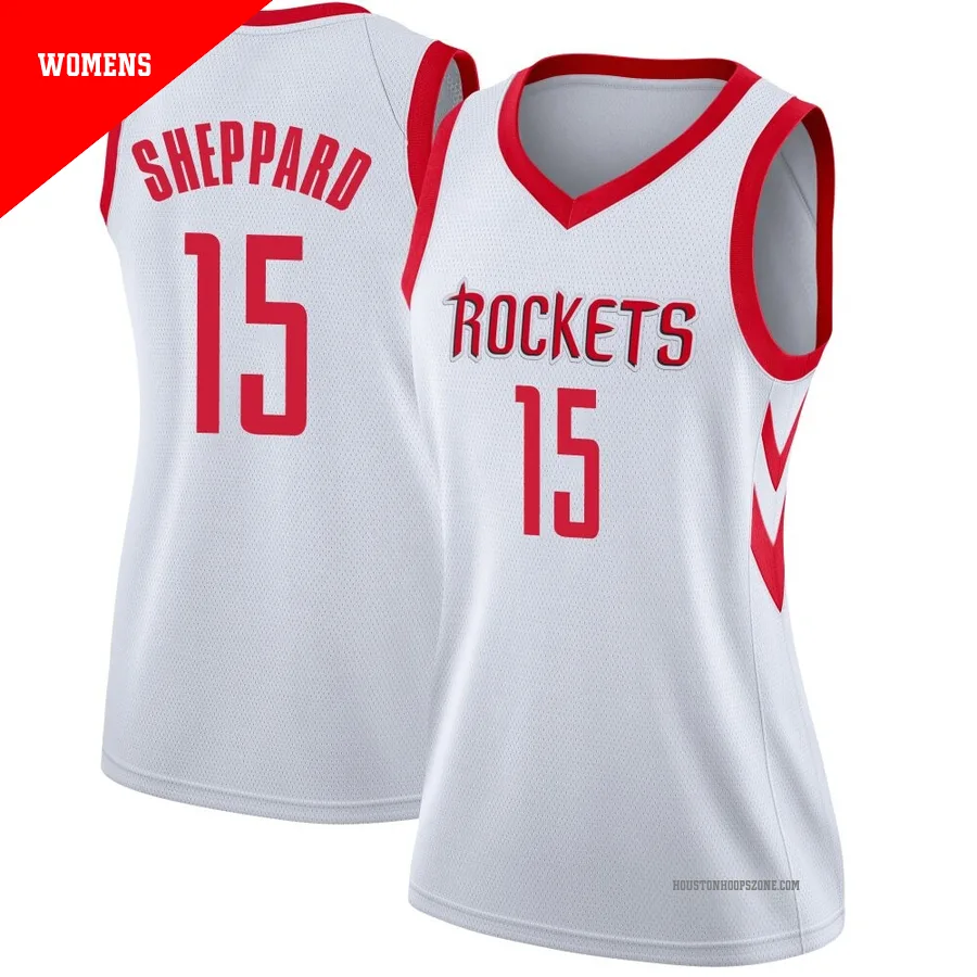 Women's Houston Rockets Reed Sheppard ＃15 White Swingman Jersey - Association Edition