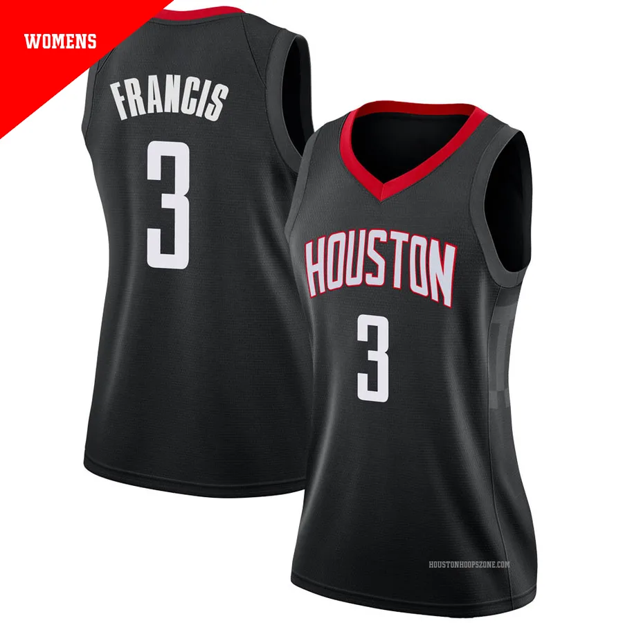 Women's Houston Rockets Steve Francis ＃3 Black Swingman Jersey - Statement Edition