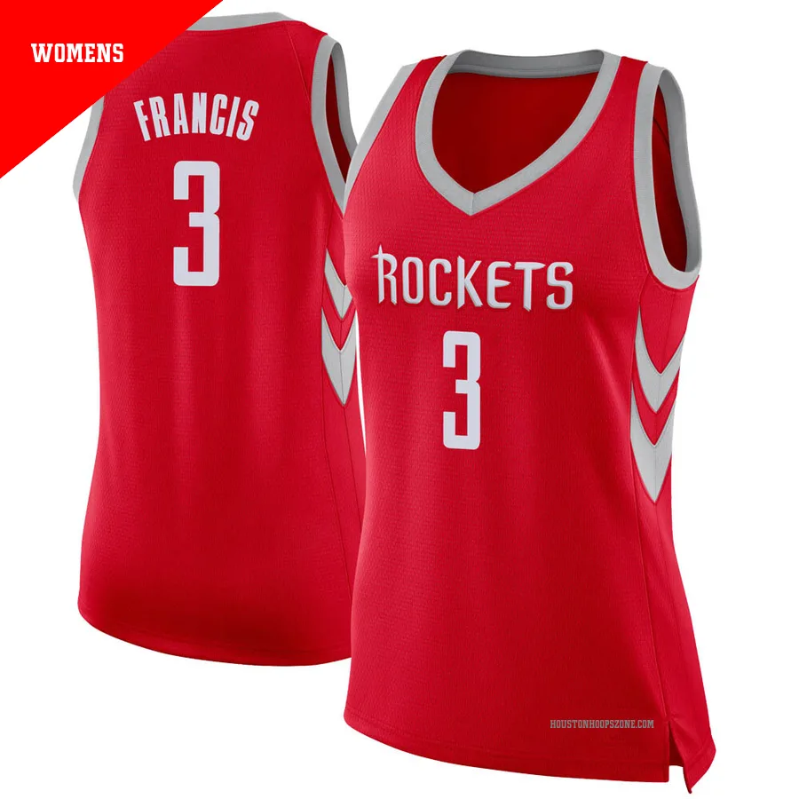 Women's Houston Rockets Steve Francis ＃3 Red Swingman Jersey - Icon Edition