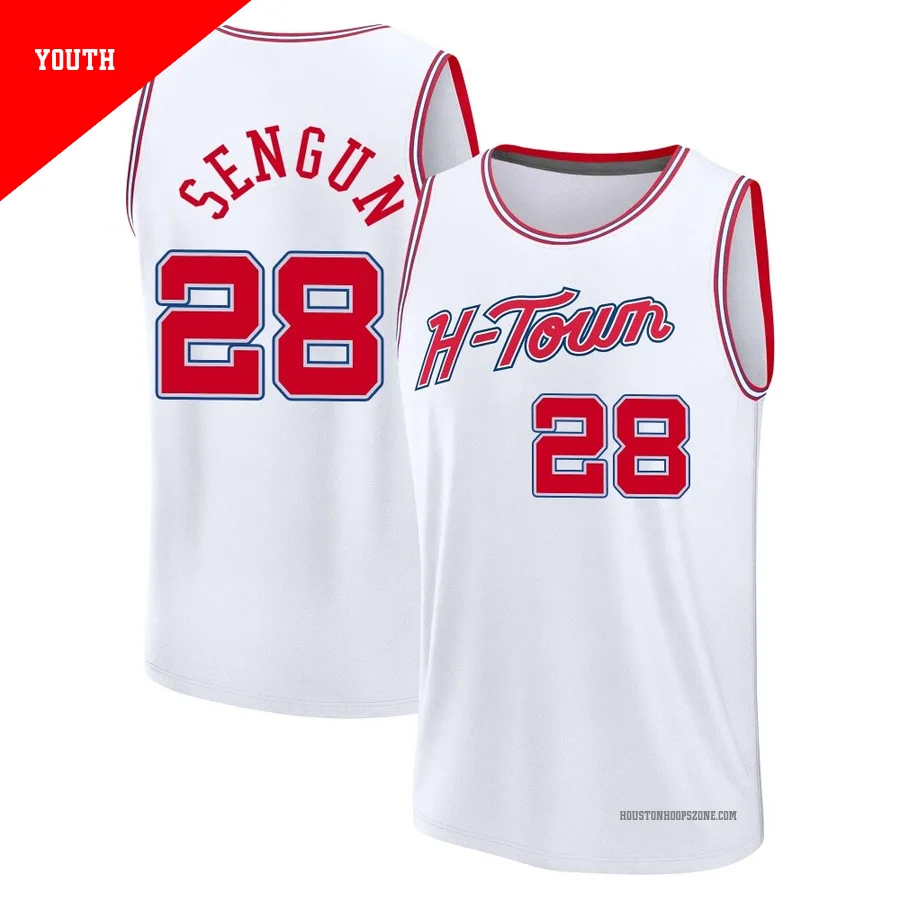 Youth Houston Rockets Alperen Sengun ＃28 2025/26 Fast Break White City Edition Jersey