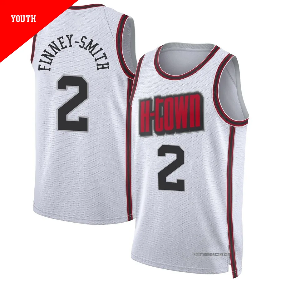 Youth Houston Rockets Dorian Finney-Smith ＃2 2024/25 Swingman White City Edition Jersey