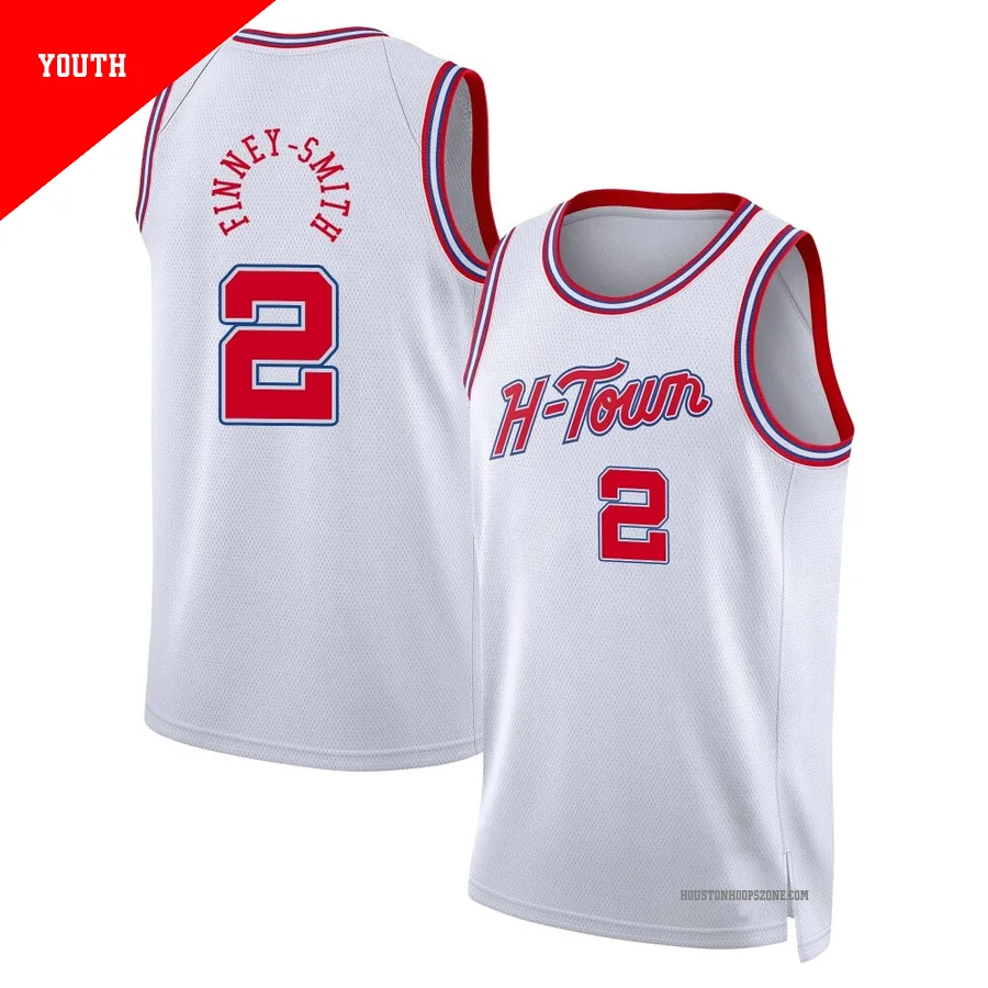 Youth Houston Rockets Dorian Finney-Smith ＃2 2025/26 Swingman White City Edition Jersey