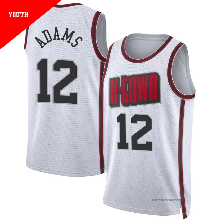 Youth Houston Rockets Steven Adams ＃12 2024/25 Swingman White City Edition Jersey